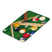 Lifelike Billiards Table met Balls en Chalk Magneet (Linkerzijde)