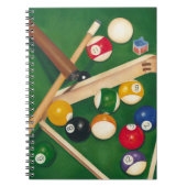 Lifelike Billiards Table met Balls en Chalk Notitieboek (Voorkant)
