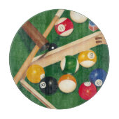 Lifelike Billiards Table met Balls en Chalk Snijplank (Voorkant)