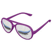 Lifelike gesloten ogen Eyelashes Blue Eye Shadow Aviator Zonnebril (Gekanteld)