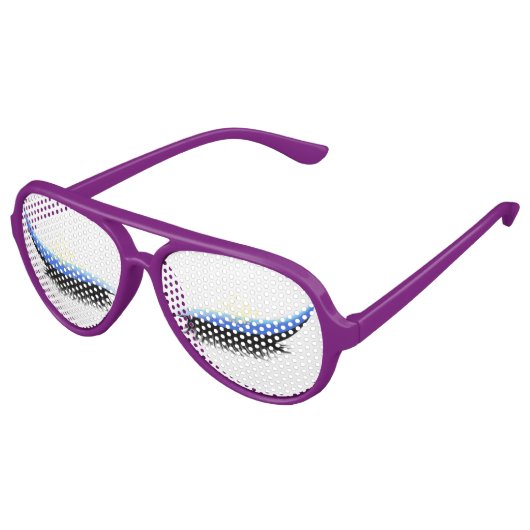 Lifelike gesloten ogen Eyelashes Blue Eye Shadow Aviator Zonnebril (Gekanteld)