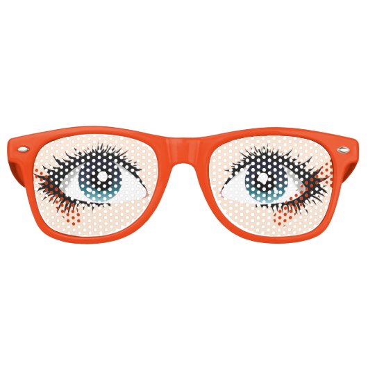Lifelike Open Eyes Party zonnebrillen (Voorkant)