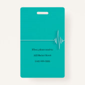 Lifeline Cardio Heartbeat Medical Foto ID Badge (Achterkant)