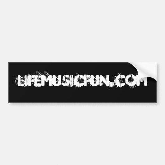 LifeMusicFun-Bumpersticker Bumpersticker (Voorkant)