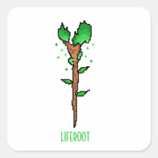 Liferoot Tovenaarsstaf Fantasie Wapen Vierkante Sticker