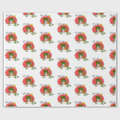 Life's a Beach Cartoon Frog met Paraplu Humoristis Cadeaupapier (Vlak)