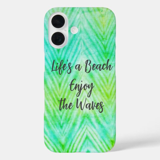 Life's a Beach Geniet van de golven Blauwe textuur Case-Mate iPhone Case (Achterkant)