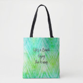 Life's a Beach Geniet van de golven Blauwe textuur Tote Bag (Voorkant)