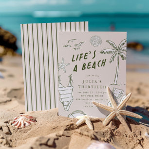 Life's a Beach Girls 30e zomerverjaardag Kaart