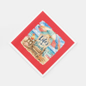 "Life's A Beach" Papier Servet (Hoek)