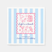 Life's a Beach Summer Blue Birthday Party  Servet (Voorkant)