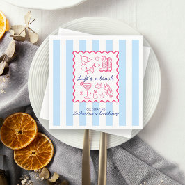 Life's a Beach Summer Blue Birthday Party  Servet