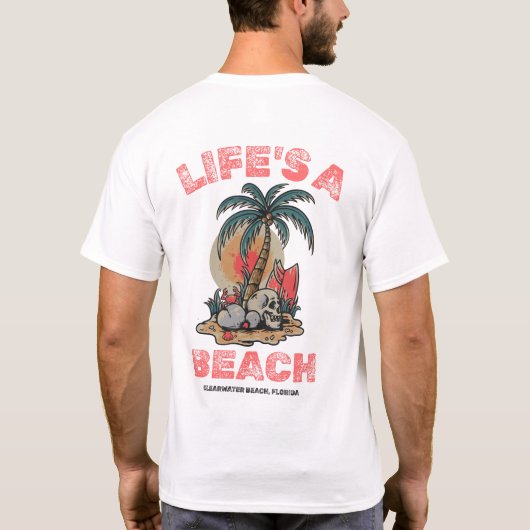 Life's A Beach van Salty AF T-shirt (Achterkant)
