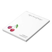 Life's a Bowl of Cherries Schattigee Romantische C Notitieblok (Linkerzijde)