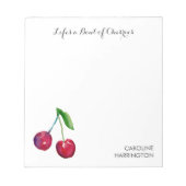 Life's a Bowl of Cherries Schattigee Romantische C Notitieblok (Voorkant)