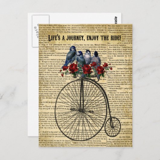 Life's a Journey Geniet van het briefkaart (Voorkant / Achterkant)