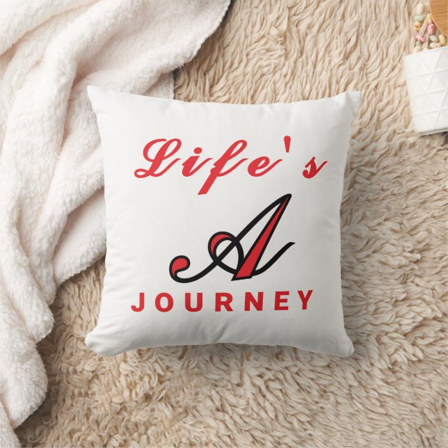 "Life's a Journey" Motivatie accentkussen Kussen (Deken)
