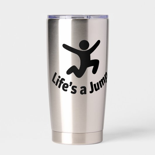 Life's a jump geïsoleerde drinkbeker (Voorkant)