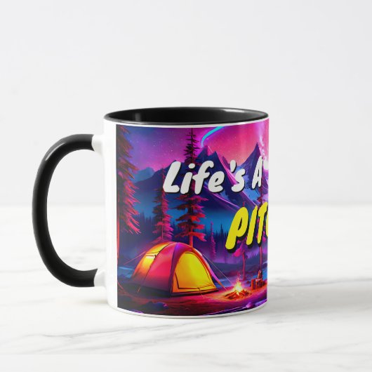 Life's a Pitch - Geschenk Humoristische Camping Th Mok (Links)