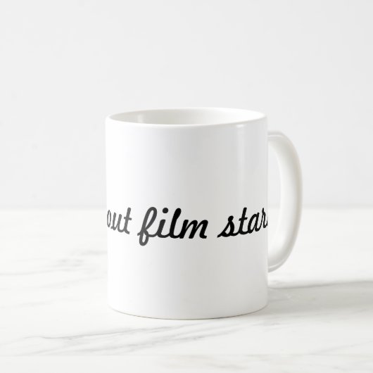 "Life's About Film Stars" Script Font White Mok (Voorkant rechts)