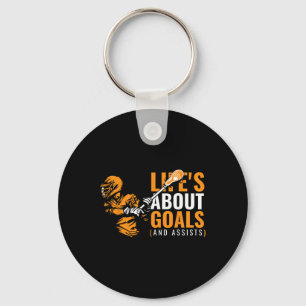 Life's About Goals Kleding Lax Gear voor Speler Th Sleutelhanger