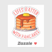 Lifes Batter met Pannenkoeken - Schattigee Pannenk Sticker (Vel)