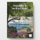 Life's Beauty, Tafelblad Plaque met Ezel Fotoplaat (voorkant)