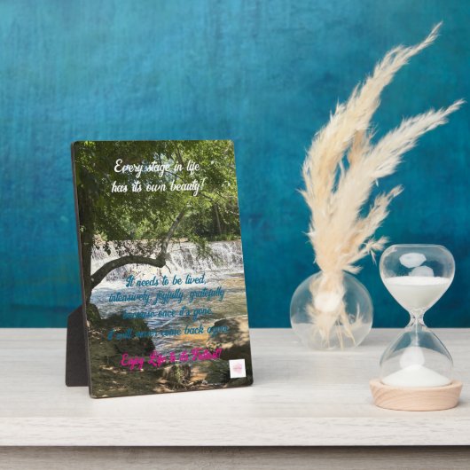 Life's Beauty, Tafelblad Plaque met Ezel Fotoplaat (Zijkant)
