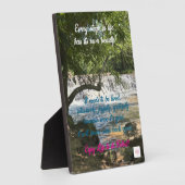 Life's Beauty, Tafelblad Plaque met Ezel Fotoplaat (Zijkant)