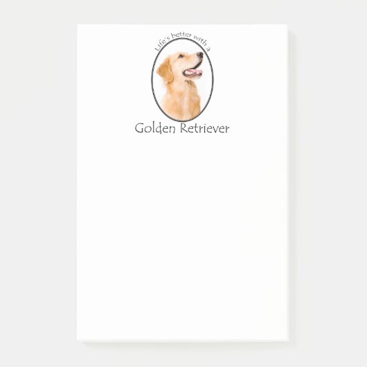 Lifes Better Golden Post-It Notes (Voorkant)