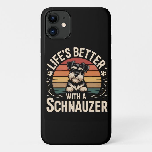 Life's Better With A Schnauzer Case-Mate iPhone Case (Achterkant)