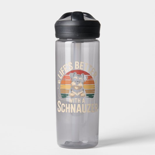 Life's Better With A Schnauzer Waterfles (Voorkant)