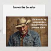 Life's Cowboy Quote Boer Rancher Country Western Feestdagenkaart (Voorkant / Achterkant)