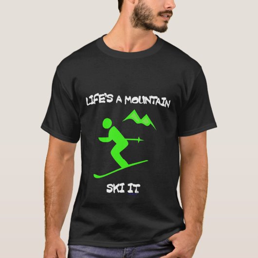 LIFE'S EEN MOUNTAIN DARK T-SHIRT (Voorkant)