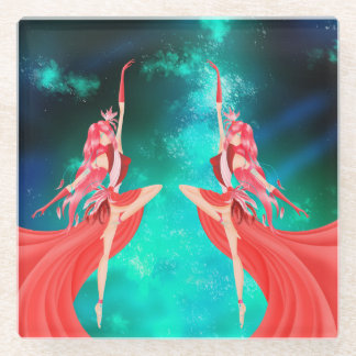 Life's Eternal Dance Glass Coaster Glazen Onderzetter