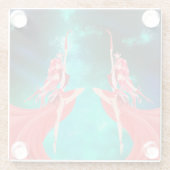 Life's Eternal Dance Glass Coaster Glazen Onderzetter (Achterkant)
