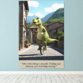 'Life's like riding a bicycle' motivational canvas (Insitu (Houten vloer))