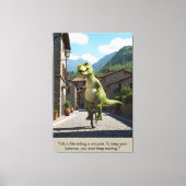 'Life's Like Riding a Bicycle' Motivational Quote Canvas Afdruk (Voorkant)
