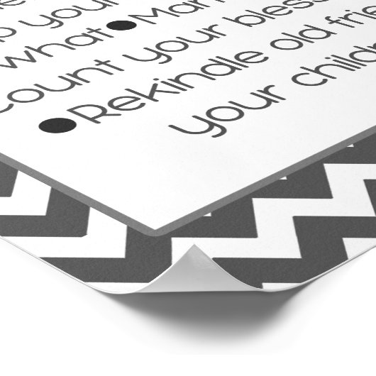 Lifes Little Instructions (houtskoolzwart) Poster (Hoek)