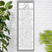 Lifes Little Instructions (houtskoolzwart) Poster