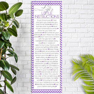 Life's Little Instructions Licht Paarse Poster