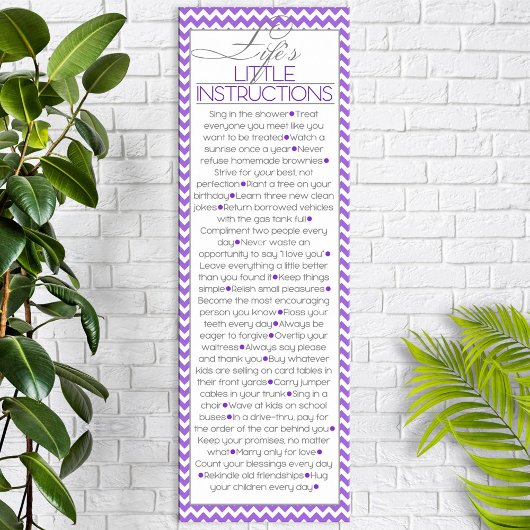 Life's Little Instructions Licht Paarse Poster