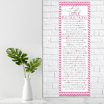 Lifes Little Instructions (roze) Poster<br><div class="desc">Een fantastische lijst met nuttige,  inspirerende en bemoedigende kleine "leven"-instructies. Dit poster is geweldig in een slaapkamer,  slaapkamer of voor permanent leesmateriaal in de badkamer.</div>