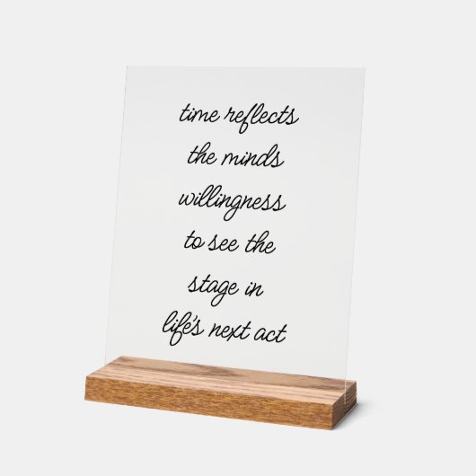 Life's Next Act Acryl Teken Bord (Hoek)