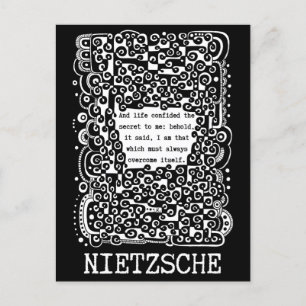 Lifes SECRET quote van Nietzsche Briefkaart