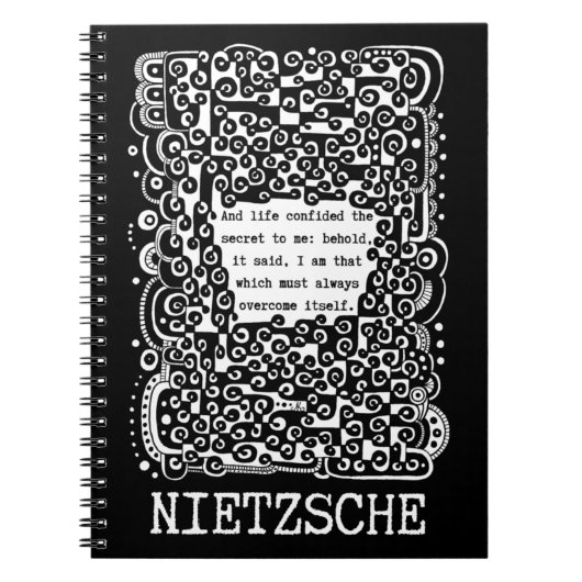 Lifes SECRET quote van Nietzsche Notitieboek (Voorkant)