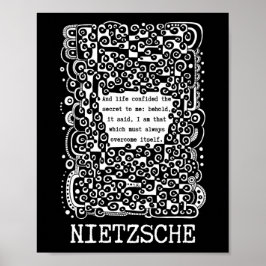 Lifes SECRET quote van Nietzsche Poster