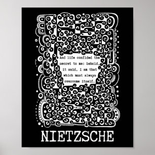 Lifes SECRET quote van Nietzsche Poster