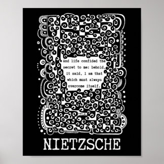Lifes SECRET quote van Nietzsche Poster