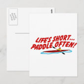 Lifes Short Paddle Vaak Briefkaart (Voorkant / Achterkant)